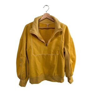 FP Free People Movement in the Clouds Yellow Slouchy Sweatshirt Women's Size S
